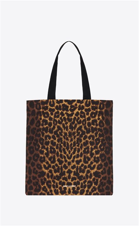 ysl tote leopard|saint laurent large shopping tote.